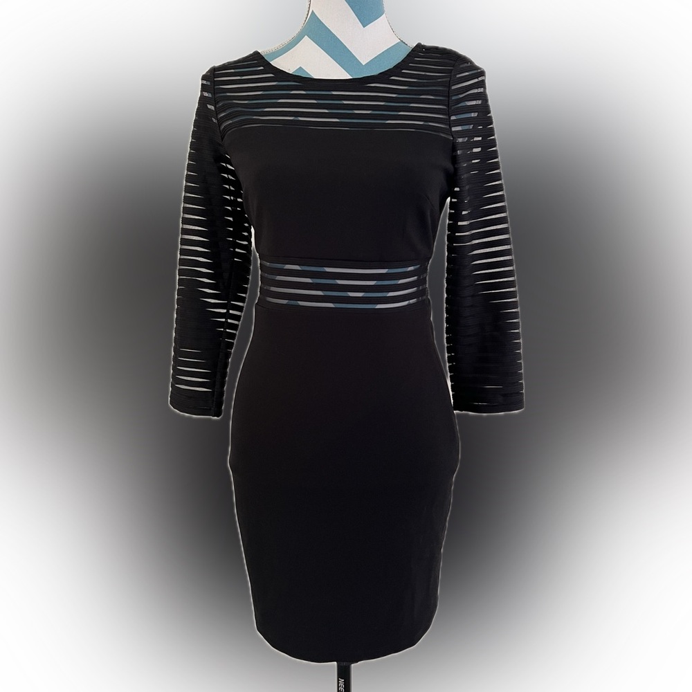 Lulu’s Black Perfect Mesh Body Con Dress size Medium
